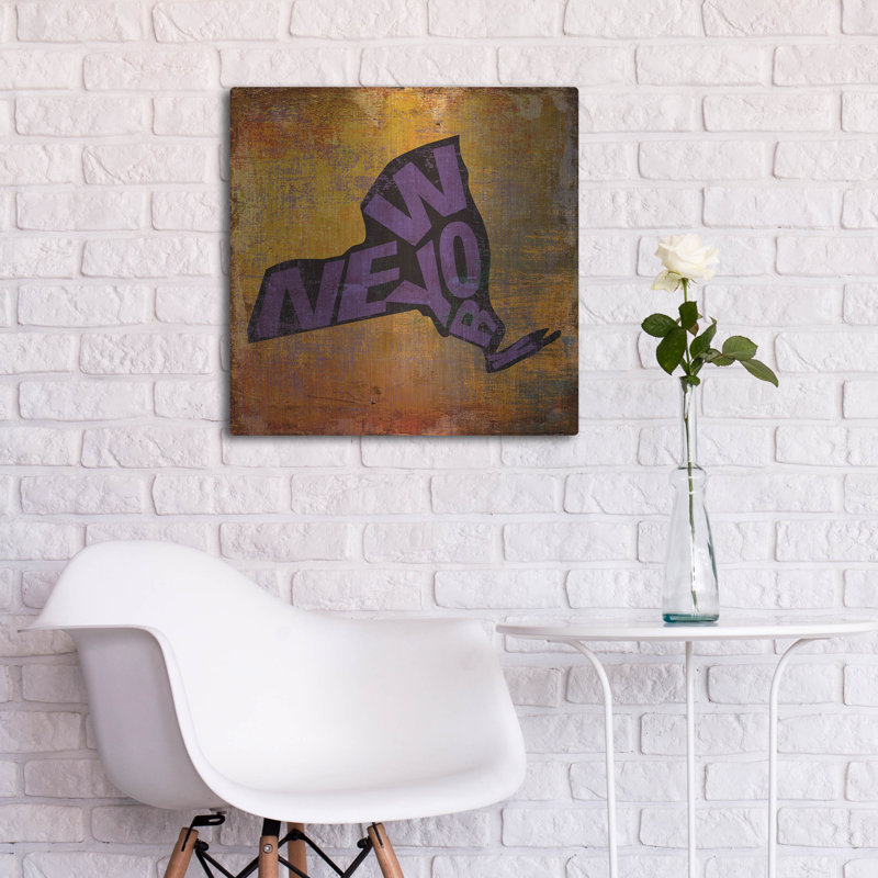  «New York» par Art Licensing Studio, art mural en métal, 24 po x 24 po, H 24 po x l 24 po