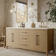 Meuble-lavabo double 72 po avec plateau en quartz Alsup
