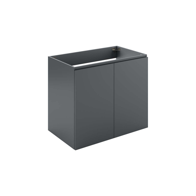 Vitality 30" Gray Particleboard Wall-Mount Bathroom Vanity