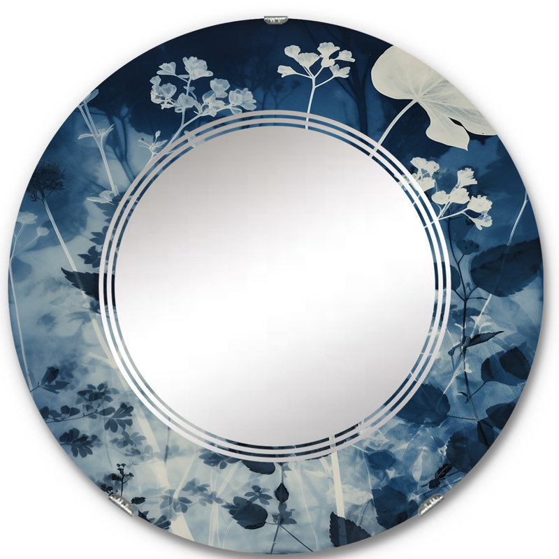 Zagora - Miroir mural moderne rond, 24 po x 24 po