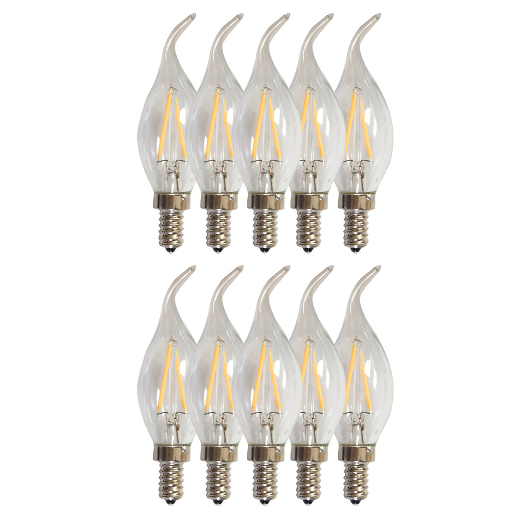 3Watt, Clear Glass E12 LED, Dimmable Edison Light Bulb DecoMust