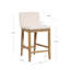 Tabouret de comptoir rembourré Exposed avec pieds en bois massif, ensemble de 4-1593326195-1593326194-1593326092
