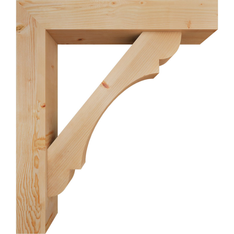 Olympic Block Offset Brace Bracket, 44 x 38, 7 1/2"W Douglas Fir (Smooth)