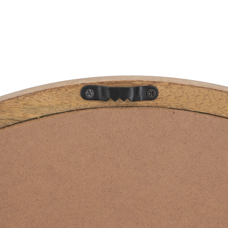 Miroir mural 19,7 "avec cadre en bois, Brun