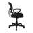 Youth Black Mesh Office Chair, Ergonomic Mid-Back Swivel Chair with Fixed Armrests