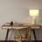 Brightech Nathaniel 20" Cement LED Table Lamp with Cream Cotton Drum Shade