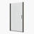 1 3/8" Adjustment,Universal Pivot Shower Door, Open Outside, With 1/4" Tempered Glass Finish-123810716