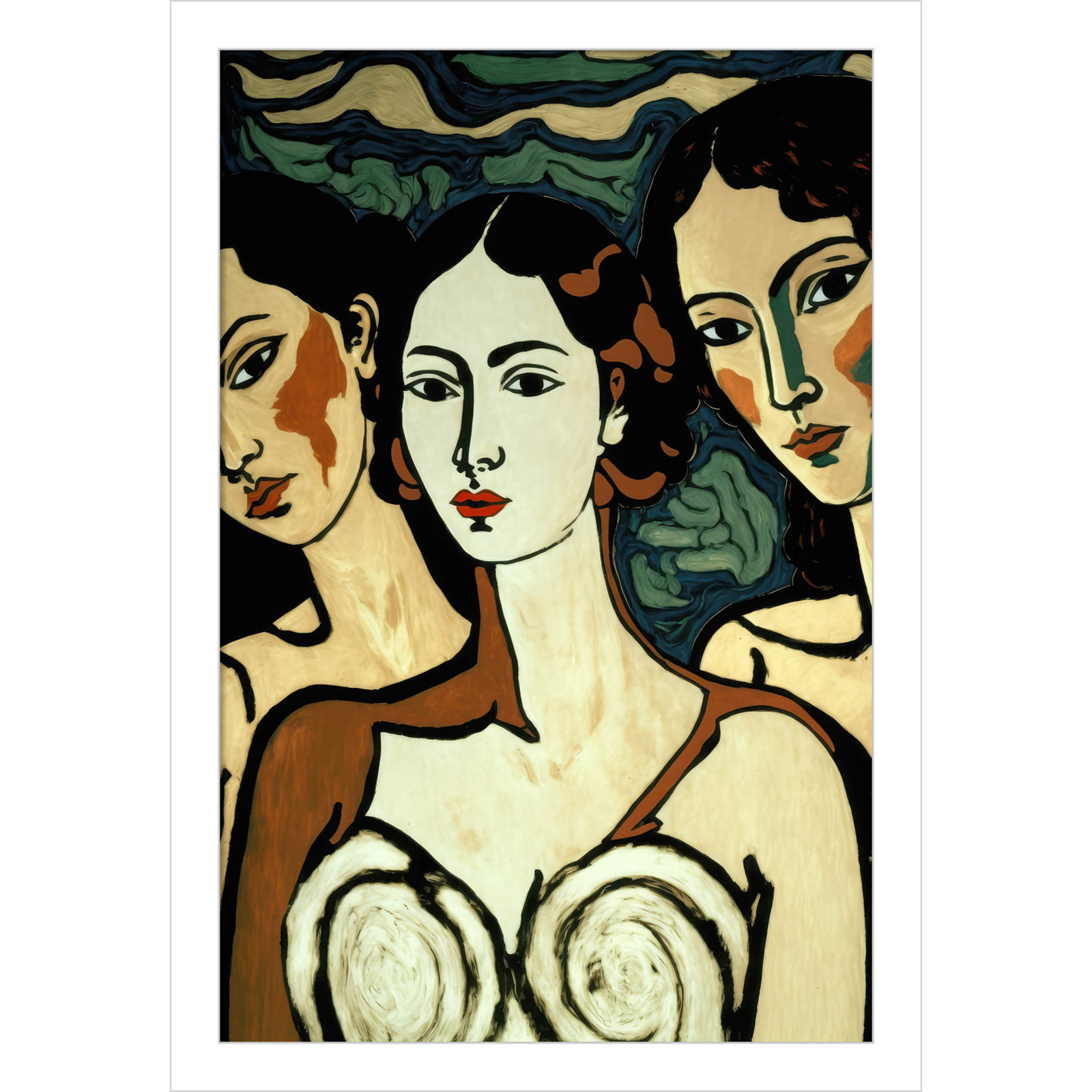 Galya "The Soul Sisters" Print, 17" H x 12" W, White
