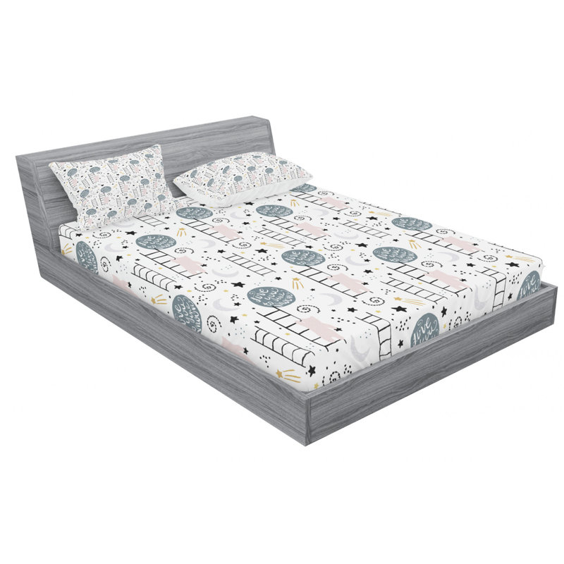 Childish Microfiber Sheet Set, Full Sheet Set + Fitted Sheet + 1 Pillowcases