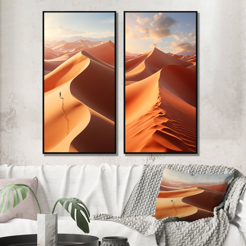 Égypte, «Mystical Sands», Égypte - 2 pièces, Cadre noir, H 20 po x l 24 po