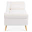 Chaise longue avec accoudoirs à volutes, coussin confortable, structure en bois massif + contreplaqué, pied en bouleau, siège spacieux, style traîneau classique de l 68,81 po x P 28,99 po et H 29,6 po, espace intérieur robuste rempli de mousse-1236618107