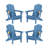 Besteiro Adirondack HDPE Foldable Chair Wood Texture  With Cup Holder-109867485