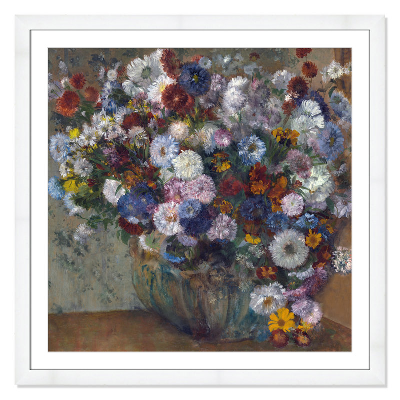 «A Vase of Flowers» par Edgar Degas, Blanc, H 37,5 po x l 37,5 po