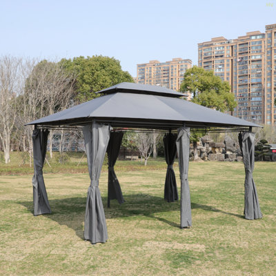 Outdoor Pop-Up Gazebo, Ventilated Roof For Patio, Garden, Backyard & Deck
