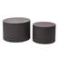 Ensemble de tables basses gigognes à rayures Wave pour salon, chambre à coucher, noir (ensemble de 2 pièces)-276170644