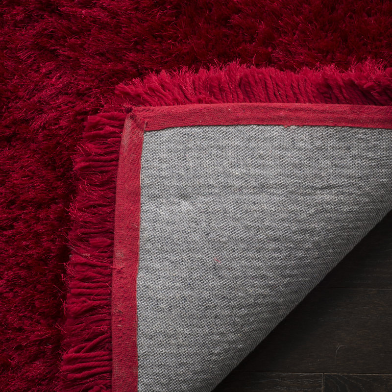Shortt Shag Hand Tufted Performance Solid Color Rug, Rectangle 3' x 5'