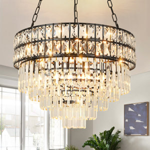 Imma Crystal Empire Chandelier with Crystal Accents