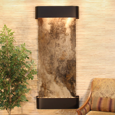 Inspiration Falls Natural Stone Fountain with Light