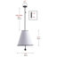 Luminaire suspendu conique à 3 lumières Erasme