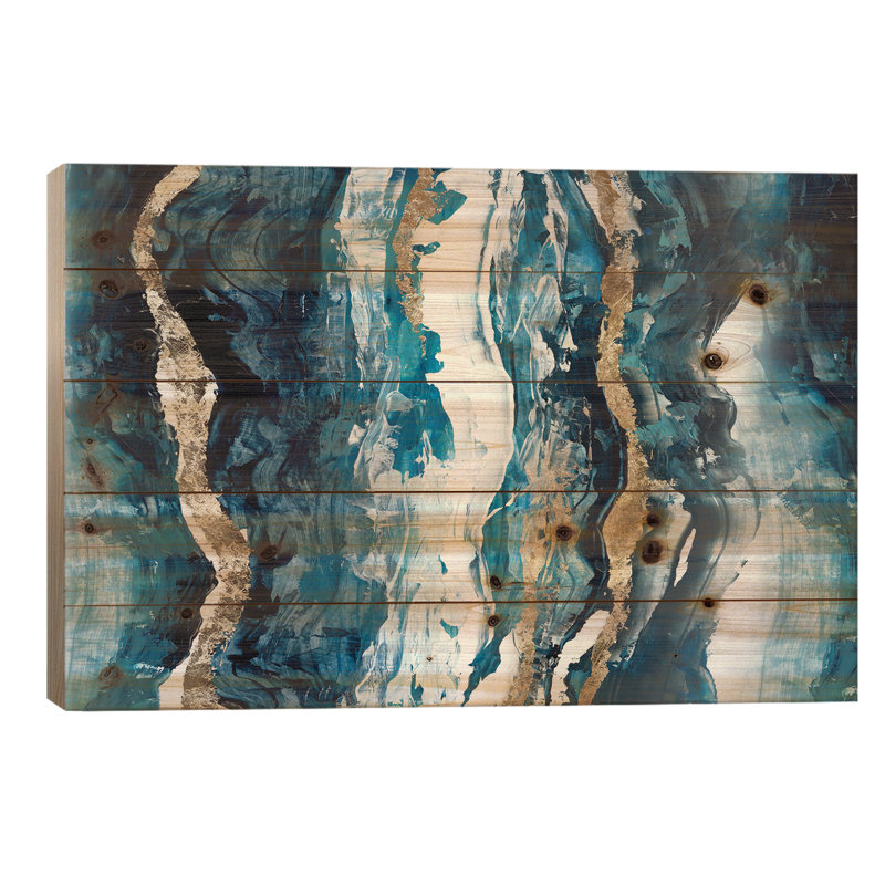 «Effectus I» par Isabelle Z, reproduction d'art graphique sur toile, H 18 po x l 26 po x P 1,5 po, Bois, Pas de tapis