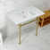 Dreyfuss Ceramic Rectangular Console Bathroom Sink with Overflow