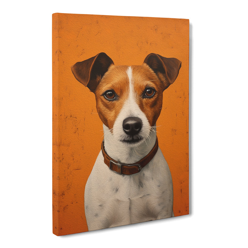 Jack Russell Contemporary - Art Prints - Wrapped Canvas, 76cm H x 50cm W x 3cm D