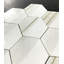 4" Hexagon Mix Marble And Metal Mosaic Tile