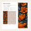Papier peint floral, décoration murale amovible orange foncé