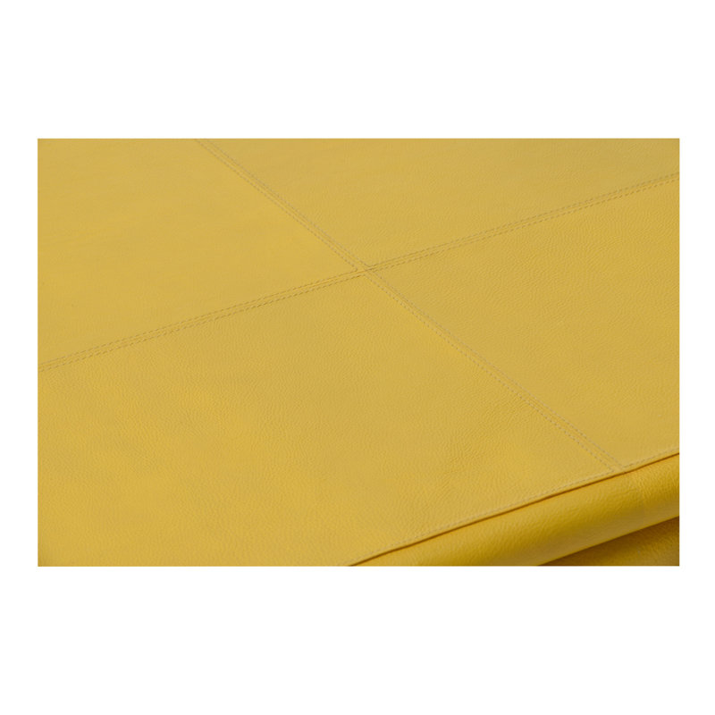 Coulter Leather Cocktail Table, Mustard