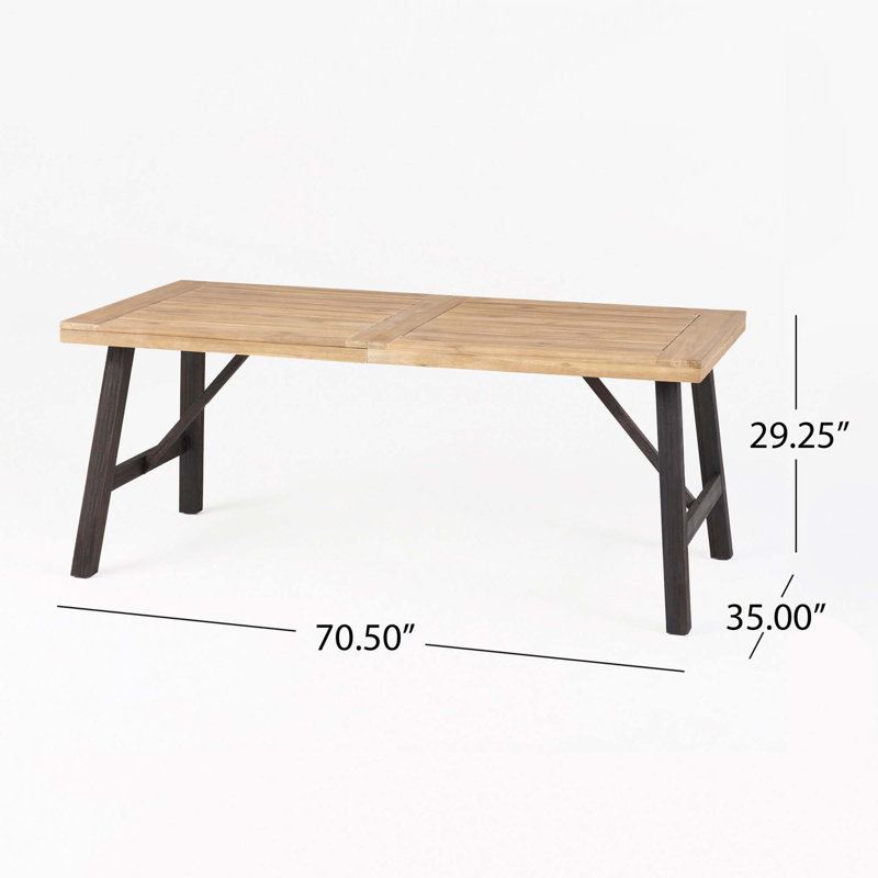 Outdoor Dining Set With 2 Benches And 1 Dining Table (3 Pcs)