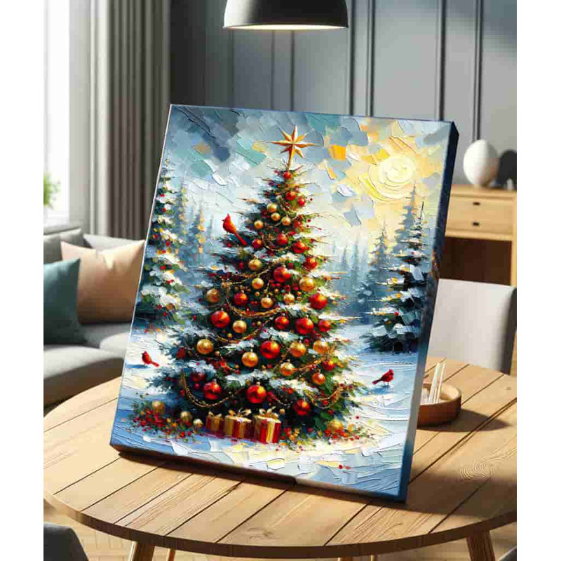 Yuletide Glow - impression sur toile tendue, H 16 po x l 12 po x P 1 po