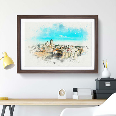 View of Tarragona in Spain in Abstract - Picture Frame Graphic Art Print
