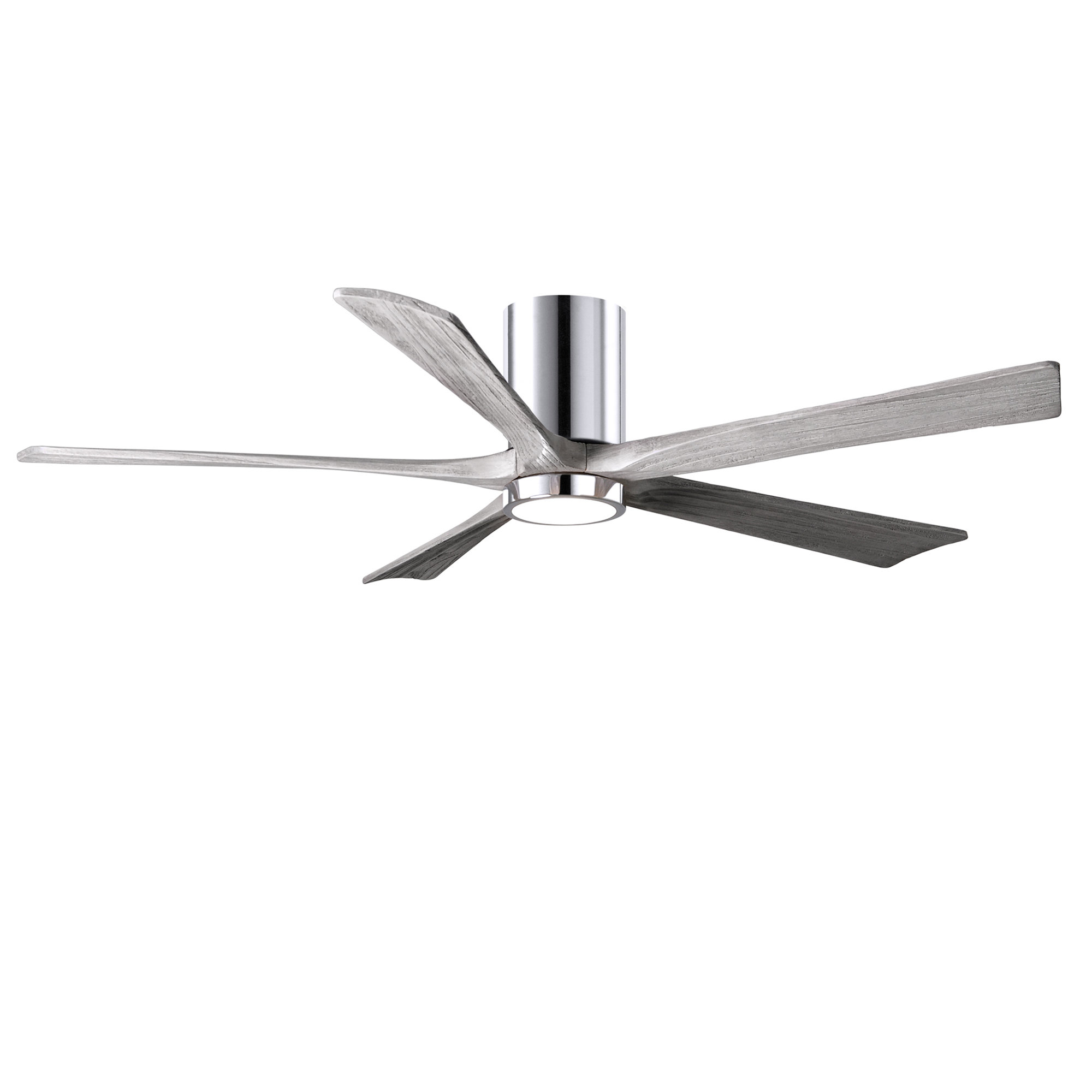 Irene 5 - Blade LED Ceiling Fan with Light Kit Included, Barn Wood Tone, 60", Polished Chrome