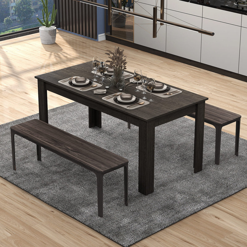 Servulo Rectangular Dining Table, Grey