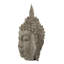 Ensemble de 2 petites sculptures de têtes de bouddha méditant 4,5 x 4,3 x 8 po