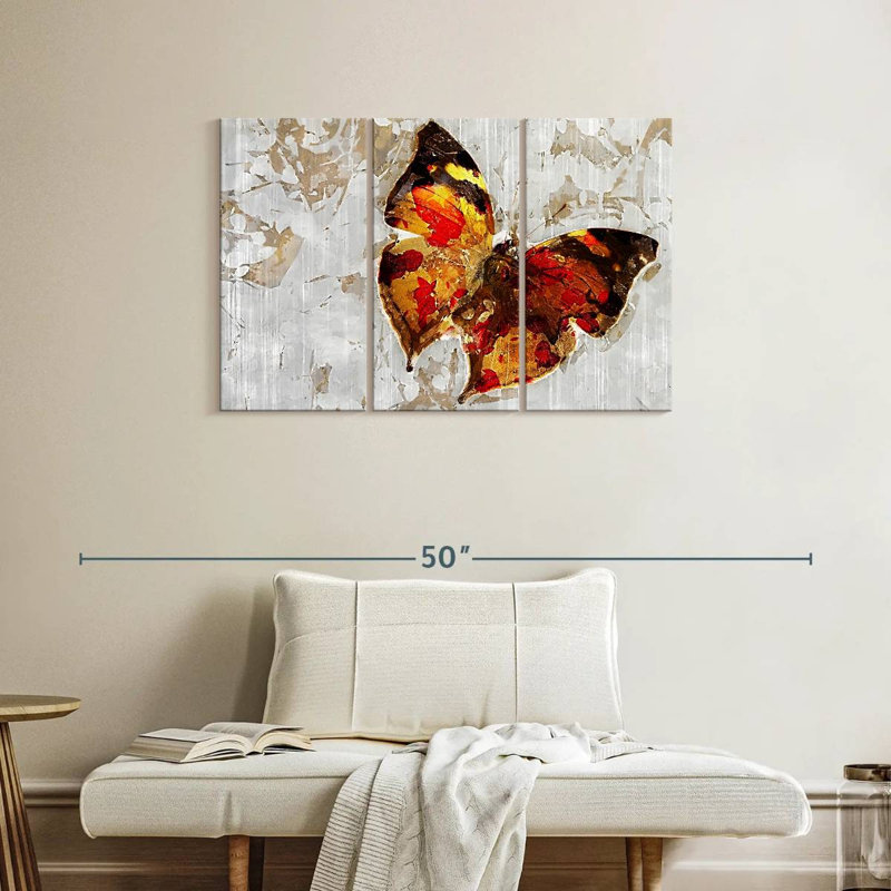 Brampt Grunge Butterfly, 24" H x 38" W