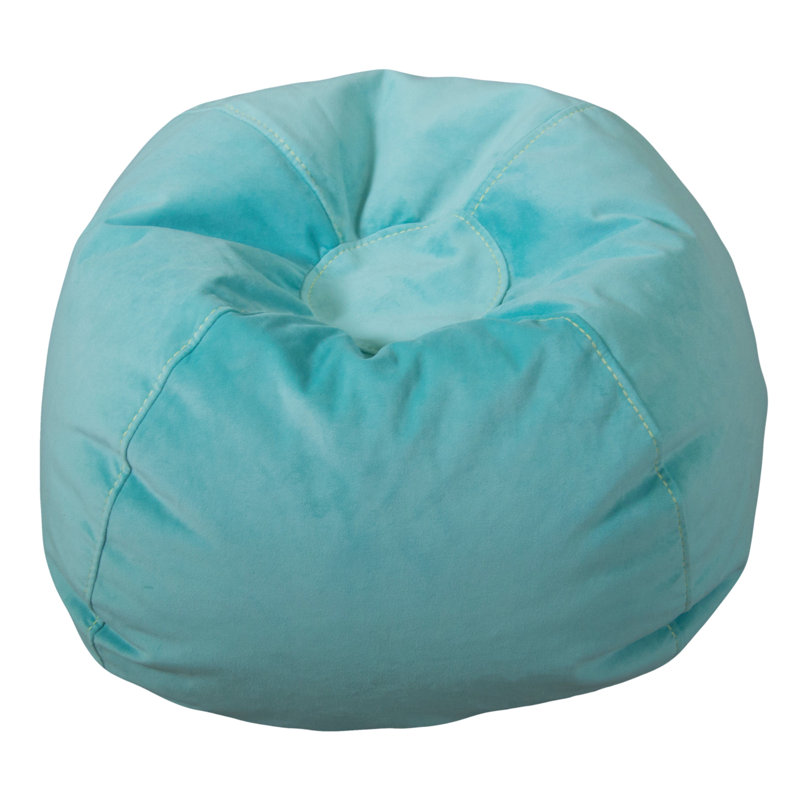 Fauteuil poire standard classique, 15"H x 26"W x 26"D, Dazzle Blue Polyester