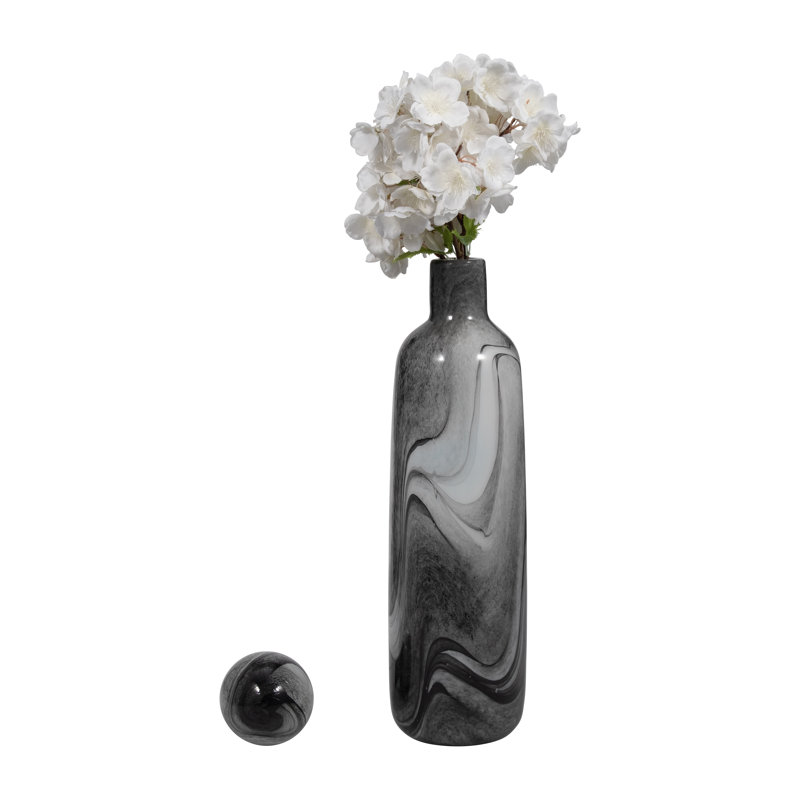 Handmade Glass Table Vase, 22" H x 5" W x 5" D