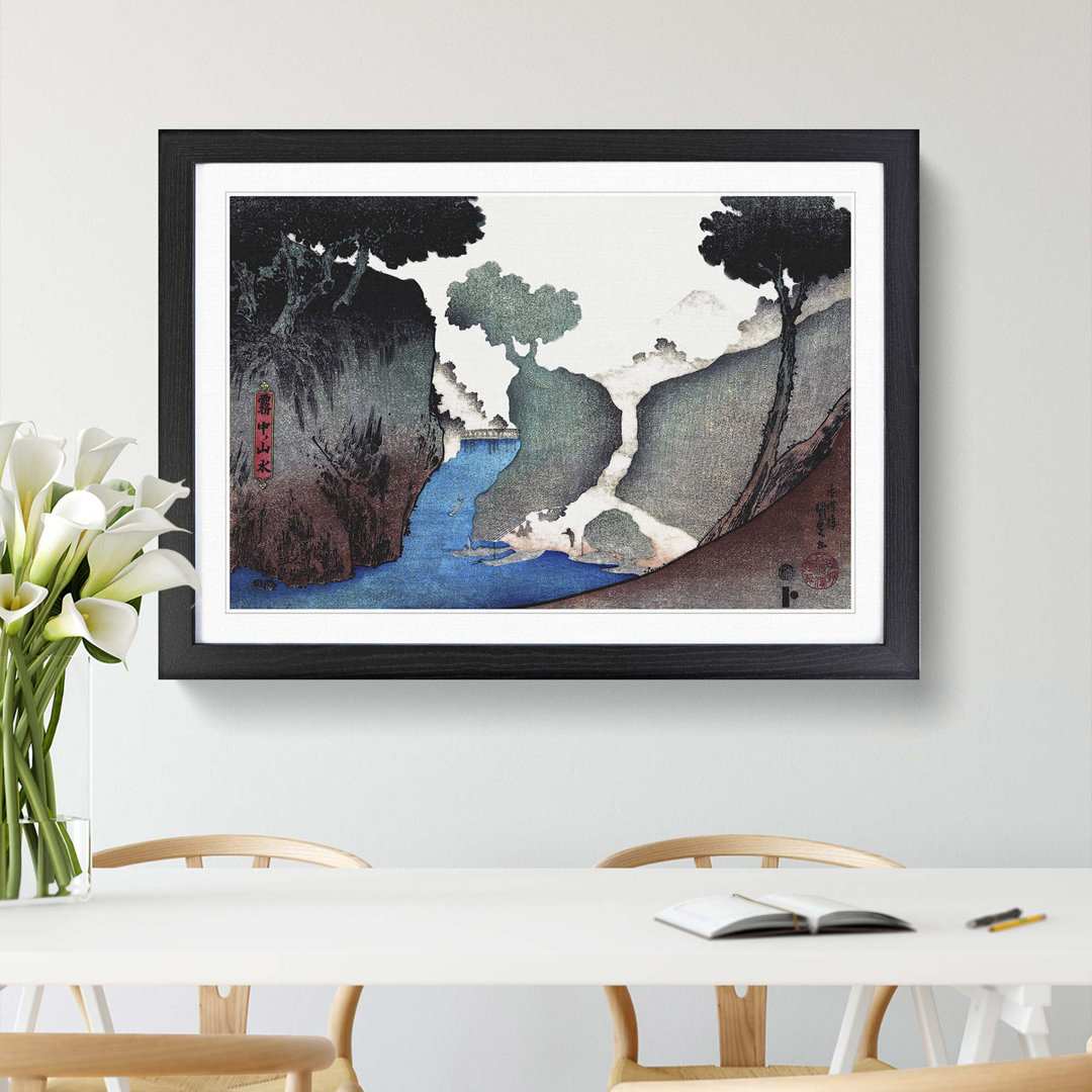 Landscape in the Mist by Utagawa Kunisada - Framed Print