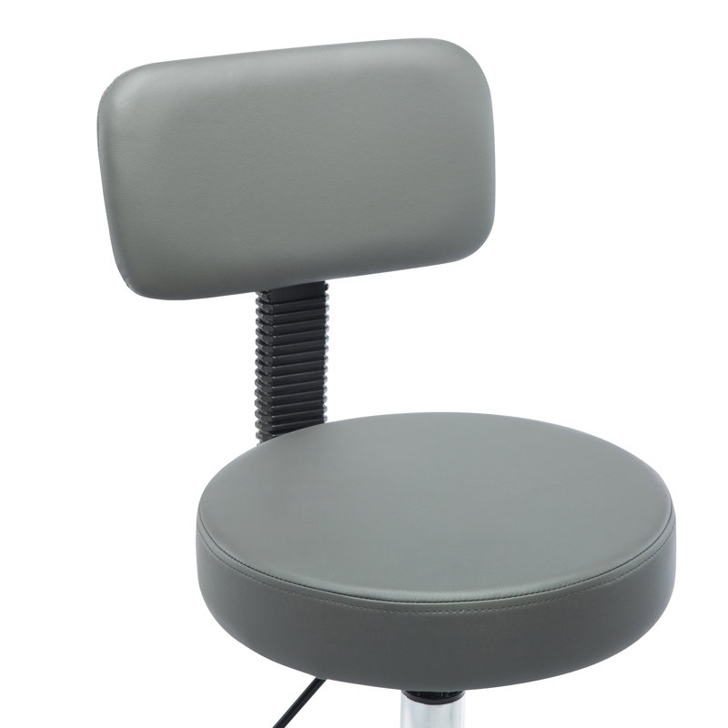 Tabouret de bureau à hauteur ajustable avec repose-pieds Lamprini, gris