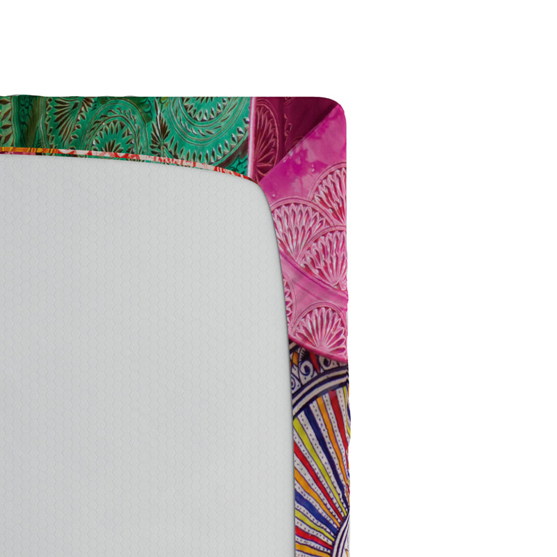 Microfiber Geometric Fitted Sheet, Twin Fitted Sheet