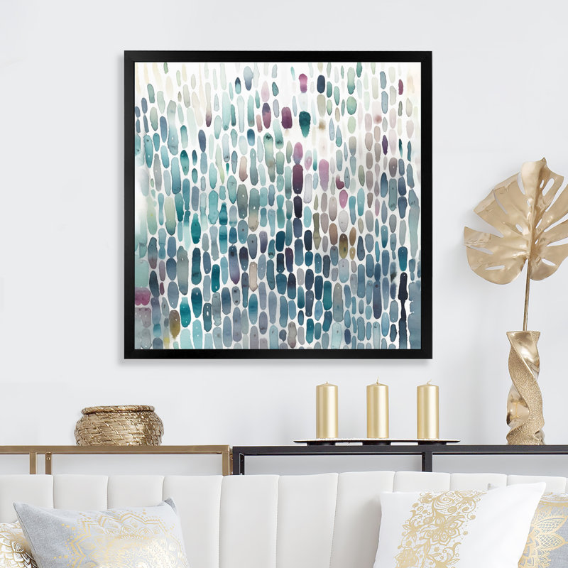 «Exploration des profondeurs de la fludité verte IV», reproduction sur toile, H 16 po x l 16 po x P 1 po, Cadre photo noir