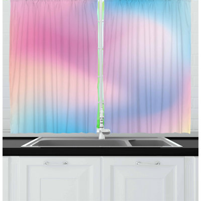 Abstract Pointed Kitchen Curtain