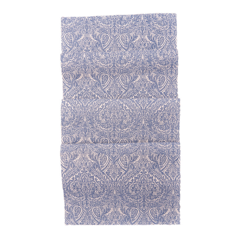Desiree Blue Cotton Cotton Table Runner