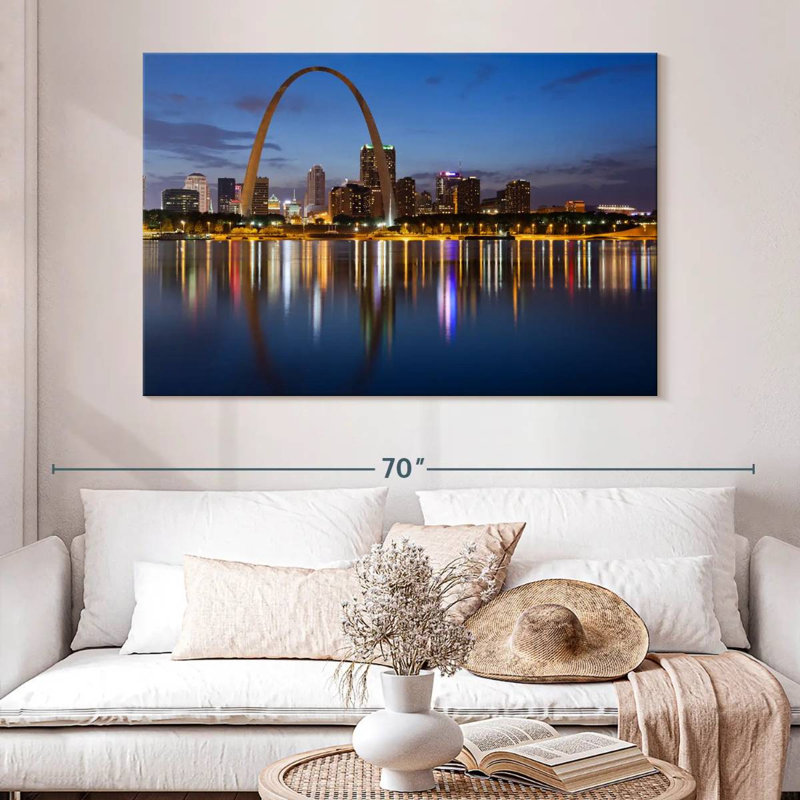 St. Louis Waterfront, 34" H x 51" W
