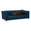 Animal de compagnie pour chiens de taille moyenne et grande - Bleu foncé, confortable, conception rectangulaire moderne avec coussin de maquillage doux, 56,5 po x 26 po x 17 po-129976012