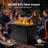 43" Fire Pit Table Propane Outdoor Fireplace with Lava Rocks, Rain Cover ,Removable Lid, 2 Cup Holders,for Patio Garden with 60,000 BTU Output