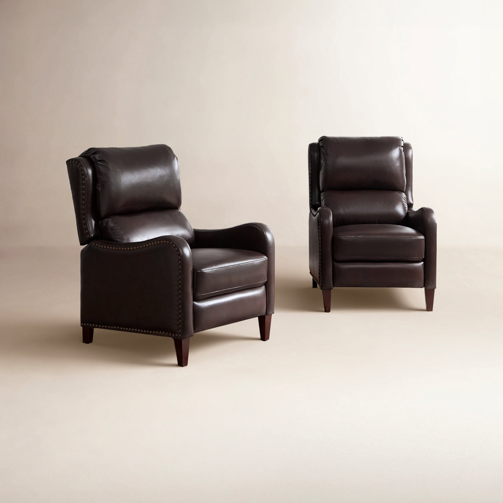 Beecher 29" Genuine Leather Manual Recliner, Espresso Top Grain Leather