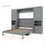 Lit escamotable Murphy avec placard, tiroirs et tablettes-703611885