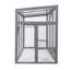 Enceinte d'extérieur pour chat en bois, abri de patio pour chat avec 3 plateformes, porte verrouillable, toit ouvrant pour grand lit, animaux de compagnie, gris